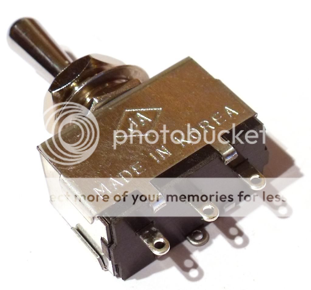 Electric guitar toggle switch rhythm treble 3 way chrome or gold pickup