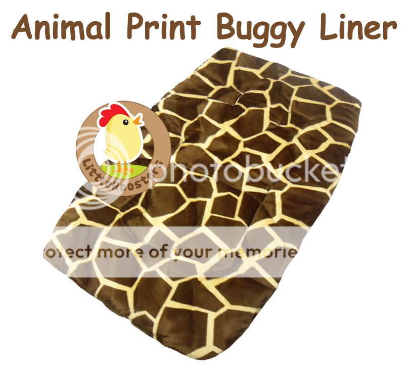 Deluxe Animal Print Faux Fur Soft Buggy Pushchair Stroller Pram Padded